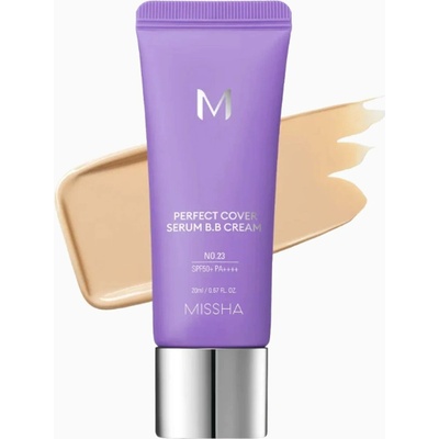 Missha BB-krém M Perfect Cover Serum BB Cream No.23 Natural Beige 20 ml – Zboží Mobilmania