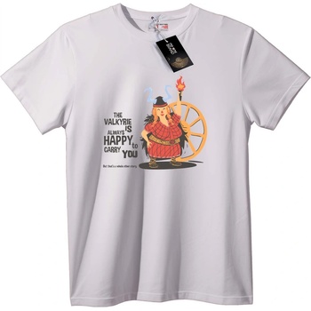 NOONEBRAND Тениска Щастлив пренос на Валкирия - 2XL, White