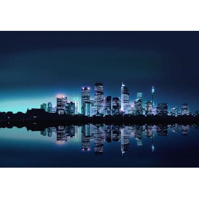 Impol Trade 051VE vliesová fototapeta noční velkoměsto 310 cm x 219 cm