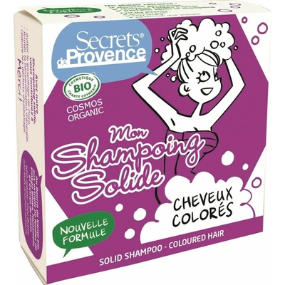 Secrets de Provence Bio tuhý šampon pro barvené vlasy 85 g