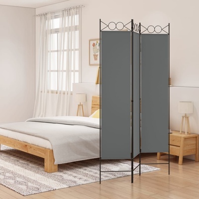 Vidaxl 3dílný paraván antracitový 120 x 200 cm textil – Zboží Dáma