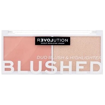Revolution Relove Colour Play Blushed Duo Blush & Highlighter paletka s rozjasňovačem a tvářenkou Sweet 5,8 g