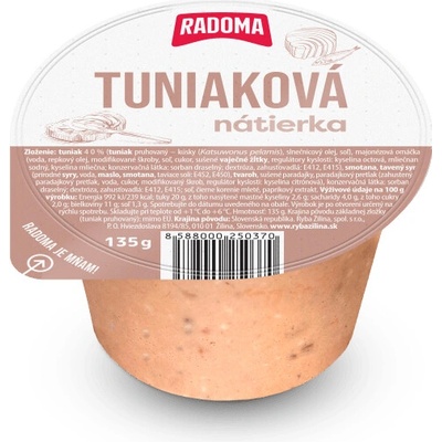 PRETO Radoma Nátierka Tuniaková 135 g