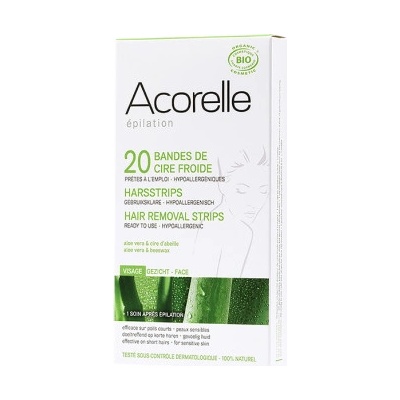 Acorelle Depilační proužky na obličej 20 ks + 1 x 4,5 ml