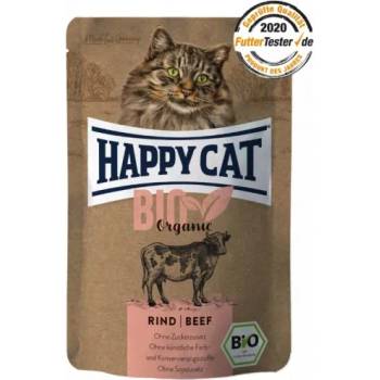 Happy Cat Organic Beef - паучове за котки, с Био говеждо месо, 85 гр, Германия - 70485