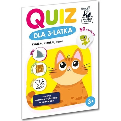 Edgard Едгар Квиз за 3-годишни деца Книжка със стикери Капитан Наука (9788368044348)