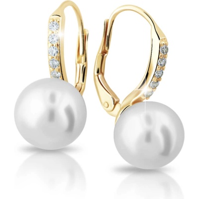 Cutie Jewellery zlaté s pravými perlami a zirkony Z6432-3122-50-10-X-1