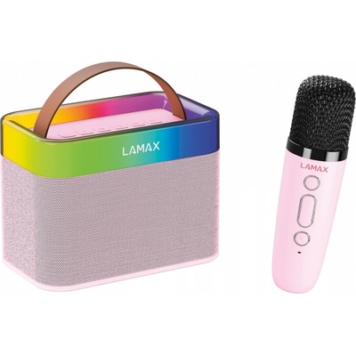 LAMAX Přenosný reproduktor KaraokeKid1 Pink růžový 10 W