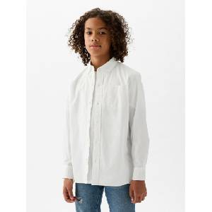 GAP Детска риза от органичен памук GAP GAP | Byal | Момчешки | 104-110