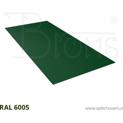Brons Rovinný plech 900 x 2000 mm tmavě zelená