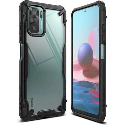 Ringke Противоударен Хибриден Калъф за Xiaomi Redmi Note 10/10S, Ringke Fusion X Case, Черен (8809785457342)