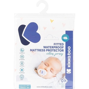 KikkaBoo Протектор за матрак с борд - трико 60/120/15 см Hearts (31105030029) - bobybaby