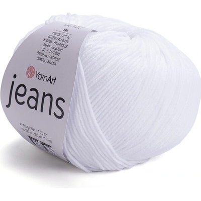 Yarn Art příze YarnArt Jeans 62 bílá
