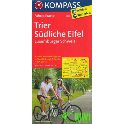 cyklomapa Trier Sudliche Eifel 1:70 t. laminovaná