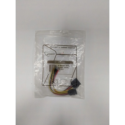 Gembird Kabel SATA napájecí 15cm interní (redukce molex 5,25"/2x SATA) CC-SATA-PSY