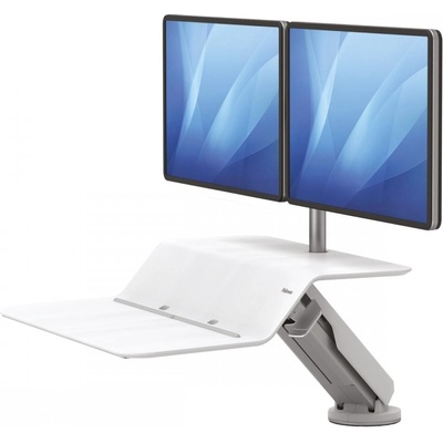 Stanice pracovní Fellowes Sit-Stand Lotus ™ RT pro 2 monitory, bílá