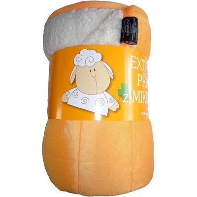 Sleep-well Deka z mikrovlákna OVEČKA prošev jednobarevná tmavě oranžová 150x200