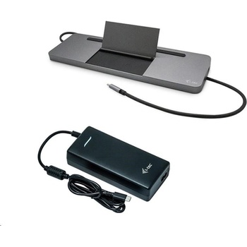 i-Tec USB-C Metal Ergonomic 4K 3x Display Docking Station with Power Delivery 85 W + i-Tec Universal Charger 112 W C31FLATPRO112W