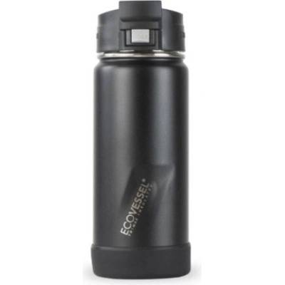 Eco Vessel Cestovný termohrnček s trojitou izoláciou Black shadow 473 ml čierna