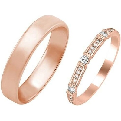 Eppi Vintage prsten s lab-grown diamanty a pánský komfortní prsten Salome RW44448
