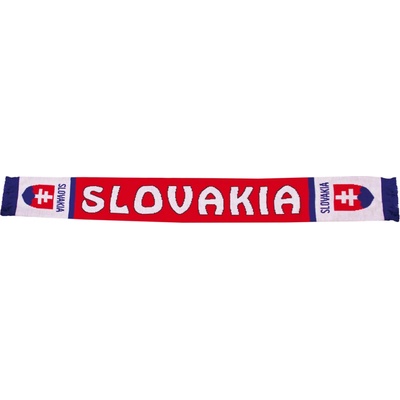Šála pletená Slovensko s nápisem barevná