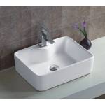 Inter Ceramic УМИВАЛНИК ВЪРХУ ПЛОТ ICB 864 48x37x13см С ЦЕНТР. ОТВОР БЯЛ (864)