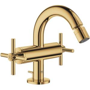 GROHE Смесител за биде Grohe Atrio, златист, Cool Sunrise, двоен контрол, с изскачащ вентил (24027GL3)