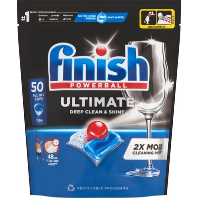 Finish Ultimate All in 1 Regular Капсули за съдомиялна машина 50 бр. + Подарък мостра продукт (5908252004829)