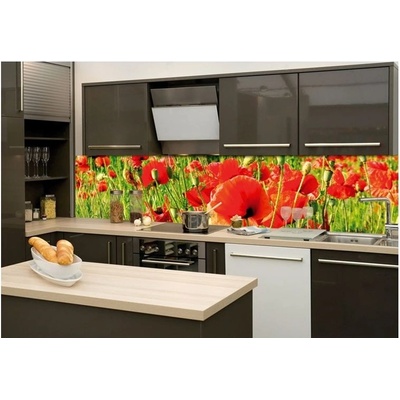 Dimex KI260-028 Samolepící fototapeta do kuchyně Red Poppies rozměry 260 x 60 cm