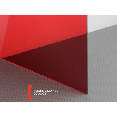Röhm Plexiglas GS 3 mm 3C01 propustnost 4% 1010 x 2030 mm červené 1 ks