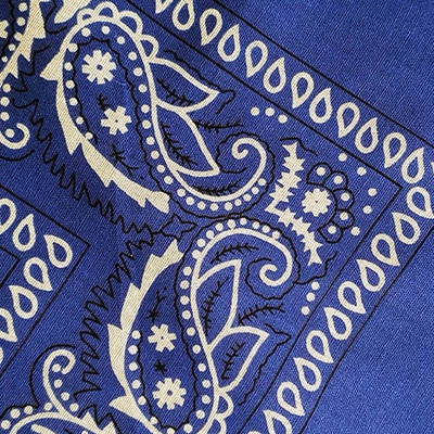 bavlněný šátek vzor Paisley tmavě modrá – Sleviste.cz