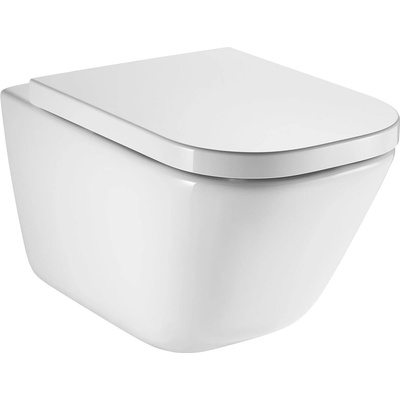 Roca Конзолна тоалетна чиния A34647L000, Roca, Rimless, бяла, 35х54х40см (A34647L000)