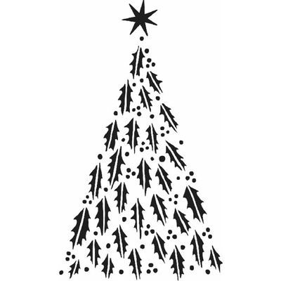 Šablona TCW 6"x6" (15,2x15,2 cm) - Happy Holly Tree Aladine