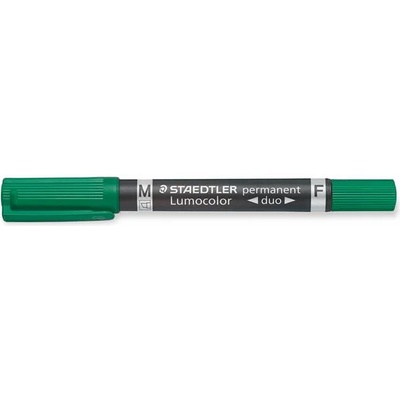 STAEDTLER Алкохолен маркер, 0, 6/1, 5 мм, коничен, с два края, STAEDTLER "Lumocolor duo 348", зелен 348-5 (348-5)