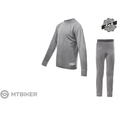 Sensor Merino Active Set dětský triko dl.rukáv + spodky šedá