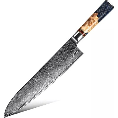 IZMAEL Damaškový kuchynský nôž Honeycomb Big Chef 24.3 cm