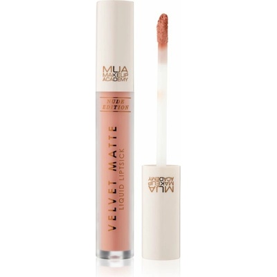 MUA Makeup Academy Velvet Matte Nude Edition matná tekutá rtěnka Mocha 3 ml