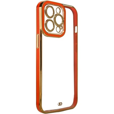 HQWear Дизайнерски кейс за iPhone 12 Pro Max Gold, с гел рамка, червен (9145576252116)