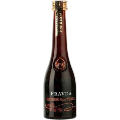 Vodka Pravda Espresso 37,5% 0,05 l (holá láhev)