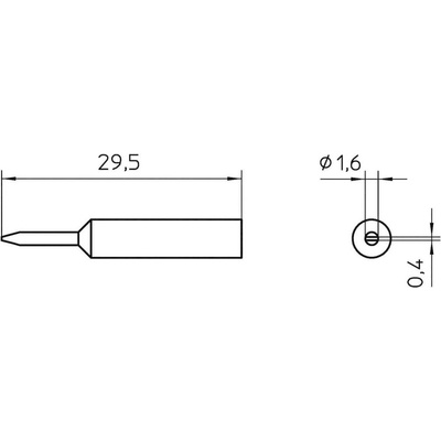 Weller XNT 6 pájecí hrot dlátový Velikost hrotů 1.6 mm Obsah 1 ks