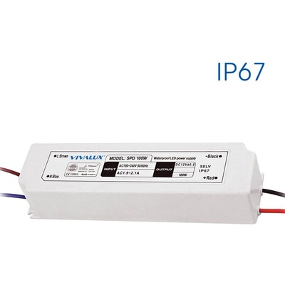 VIVALUX ЗАХРАНВАНЕ ЗА LED ЛЕНТА VIVALUX 0-100W ЗА ВГРАЖДАНЕ IP67 12V 190x52x38мм (VIV003653)
