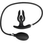 Rimba Electro Play E-Stim Stretching Anal Plug with Pump Bi-Polar Black