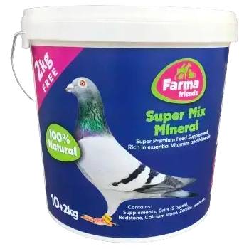 Mинерална добавка за гълъби супер микс 10+2кг гратис