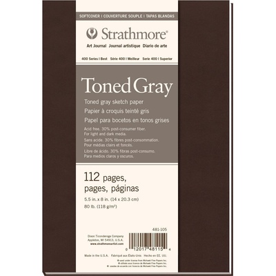 Strathmore Serie 400 Toned Gray Softcover Book Скицник 56 20 x 14 cm 118 g (P481-105-4)