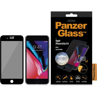 Panzer Стъклен протектор PanzerGlass за Apple Iphone 7/8/6/6s/2020 SE CaseFriendly, CamSlider, Privacy - Черно