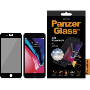 Panzer Стъклен протектор PanzerGlass за Apple iPhone 7/8/6/6s/2020 SE CaseFriendly, CamSlider, Privacy - Черно