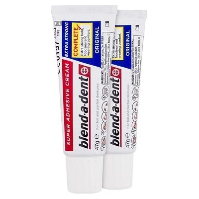 Blend-a-dent Extra Strong Original Super Adhesive Cream fixační krém na zubní náhradu 2 x 47 g