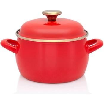 Metalac Posude 20 см дълбока червена емайлирана тенджера Metalac Posude дизайн Royal