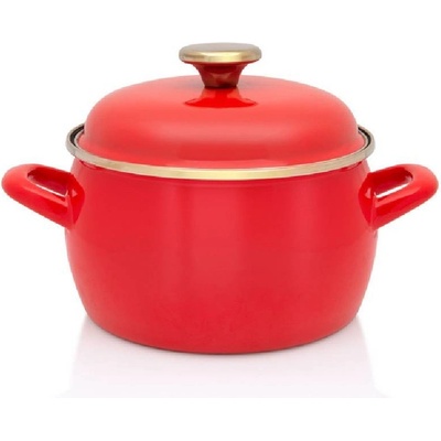Metalac Posude 20 см дълбока червена емайлирана тенджера Metalac Posude дизайн Royal