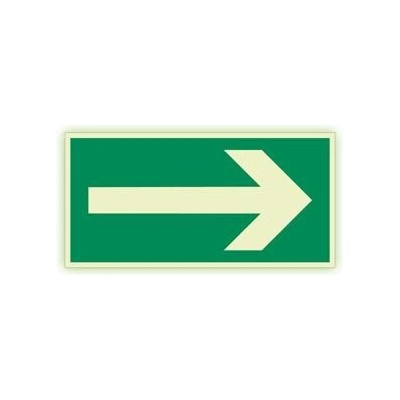 Směr k východu - fotoluminiscenční tabulka, samolepka 300x150 mm